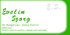 evelin szorg business card